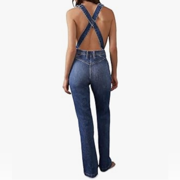 NWOT We The People Rolling River Denim Overalls size MEDIUM - Picture 5 of 9